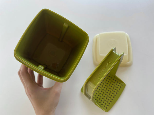 Vintage Avocado Green Tupperware Pickle Keeper