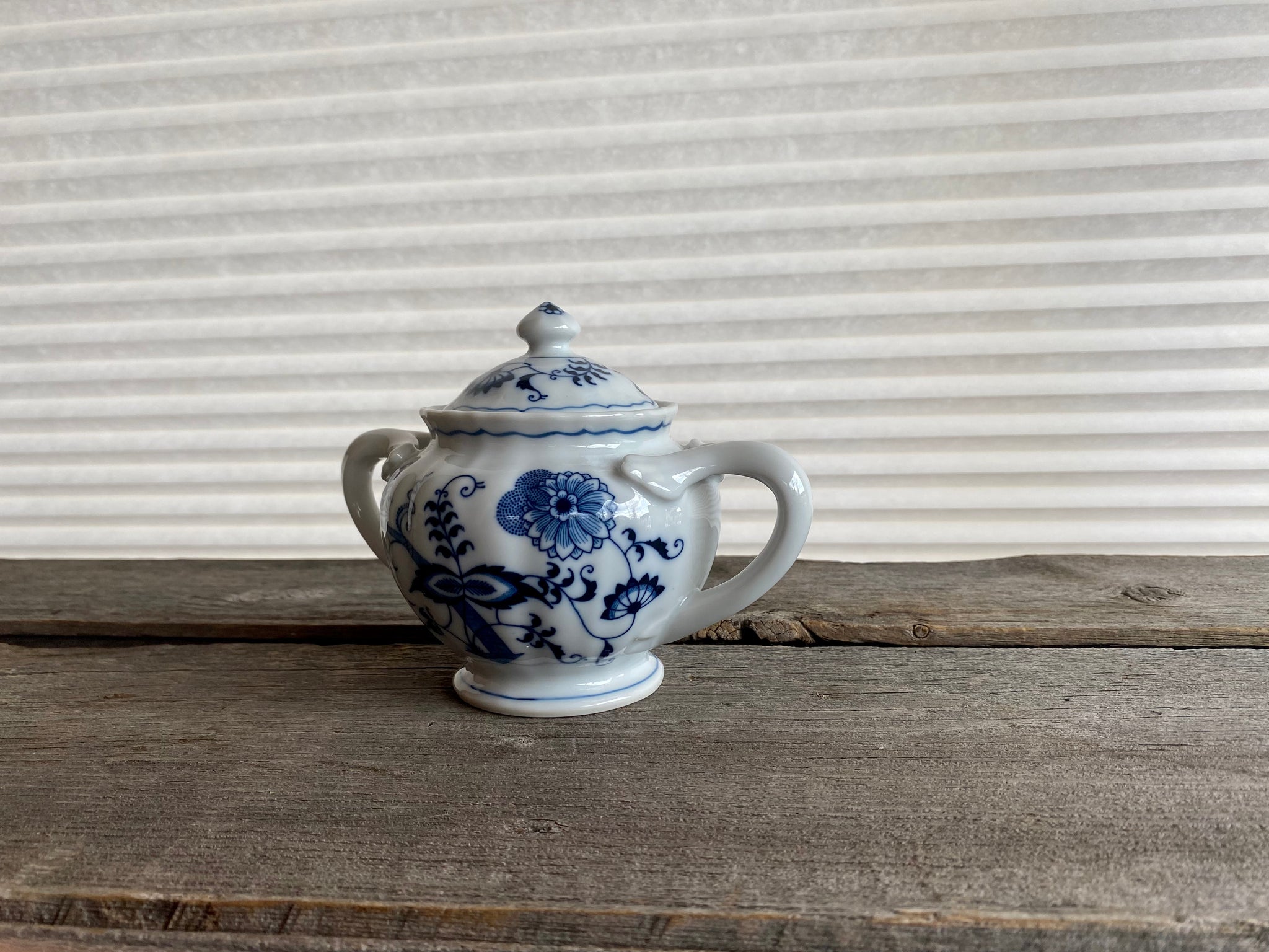 Vintage Blue Danube Sugar Bowl With Lid