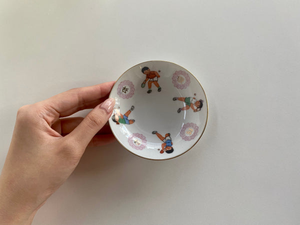 Individual Vintage Liling China PingPong Children Saucer