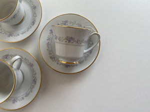 Individual Vintage Noritake Lilac Time Teacup and Saucer (2-Piece)