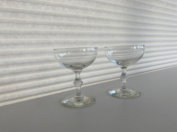 Vintage Set of 2 Champagne Coupes