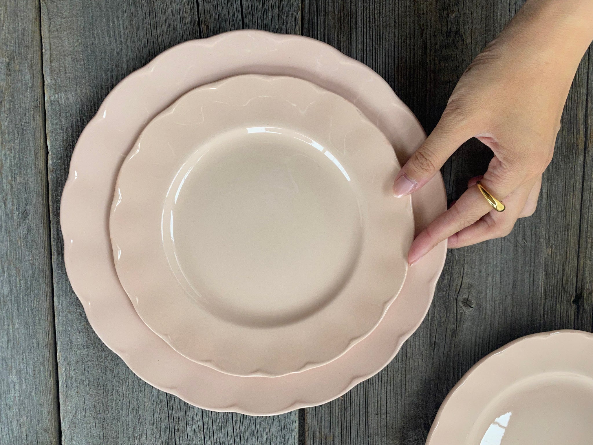 Individual Vintage Grindley Peach Petalware Salad Plate