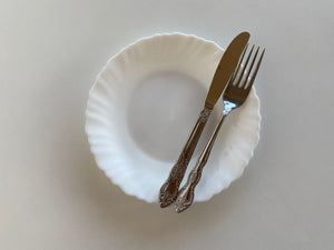 Individual Arcopal White Trianon Salad Plate