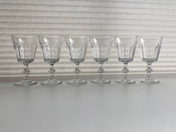 Set of 6 Vintage Arc France Wine Glasses