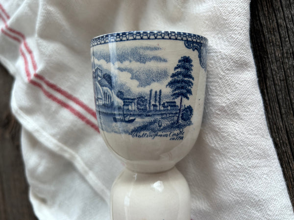 Vintage Johnson Brothers Ludlow Castle Blue Egg Cup