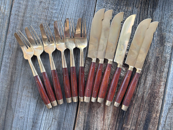 Individual Vintage Halls Bronze Dessert Fork or Knife