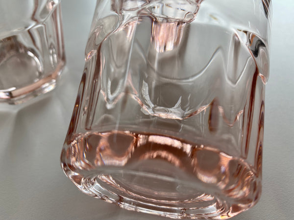 Vintage Set of 3 Pink Glasses