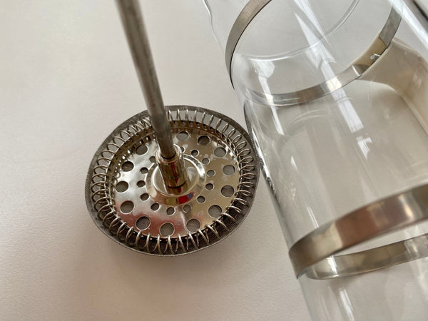 Vintage Small White Pyrex French Press