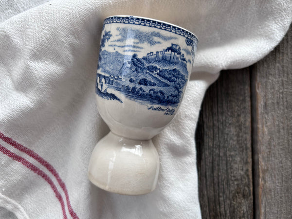 Vintage Johnson Brothers Ludlow Castle Blue Egg Cup