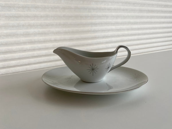 Vintage Aristocrat Japan Crown Star Gravy Boat and Saucer (2-Piece)