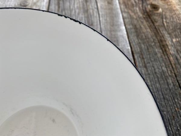 Vintage Ampleur Ejiry Japan Large Enamel Mixing Bowl
