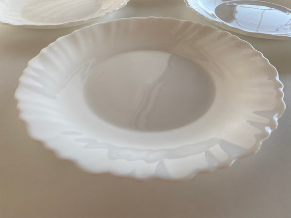 Individual Arcopal White Trianon Salad Plate