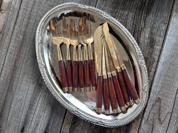 Individual Vintage Halls Bronze Dessert Fork or Knife