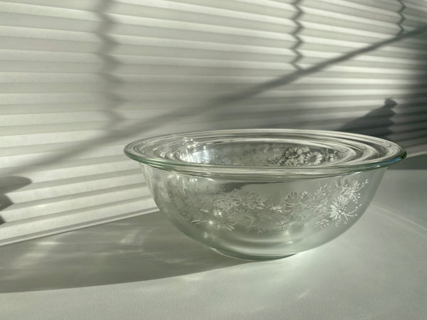 Set of 3 Vintage Pyrex Clear Colonial Mist Nesting Bowls