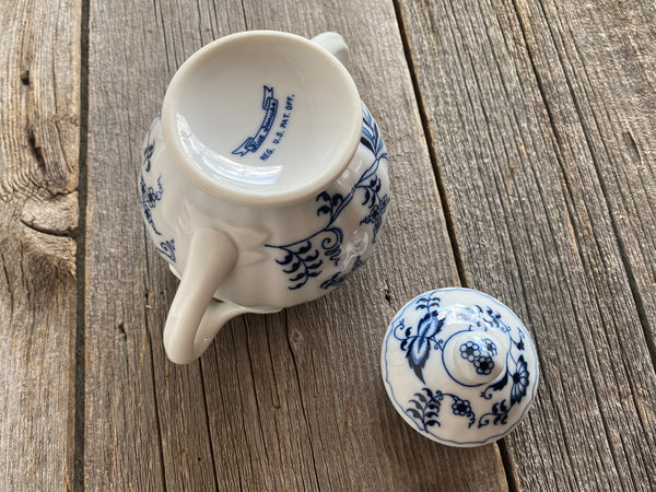 Vintage Blue Danube Sugar Bowl With Lid