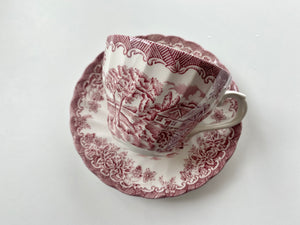 Individual Churchill The Brook Pink Teacup and Saucer (2-Piece)