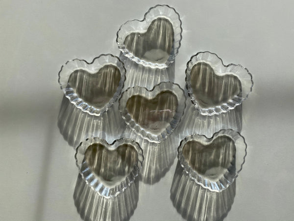 Individual Arc Semi Iridescent Cuisine Heart Shaped Tart Pans