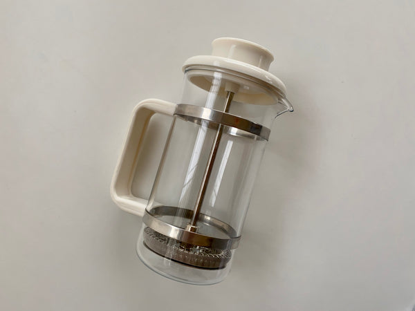 Vintage Small White Pyrex French Press