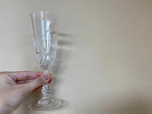 Set of 4 Vintage Crystal Champagne Glasses