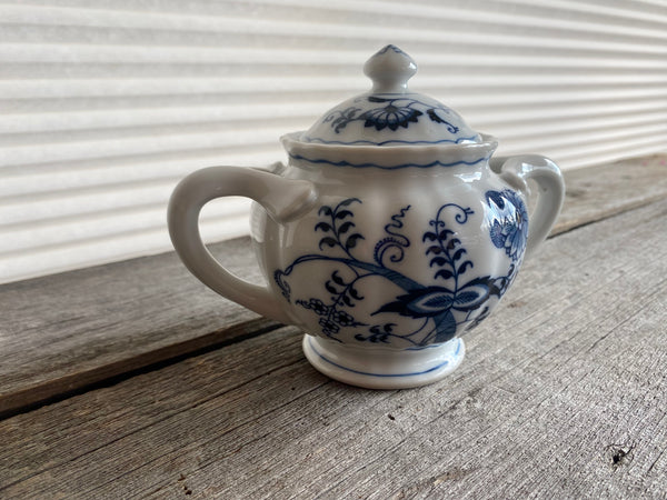 Vintage Blue Danube Sugar Bowl With Lid