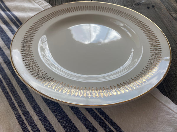 Individual Vintage Royal Knight 22K Gold Leaf Dinner Plates