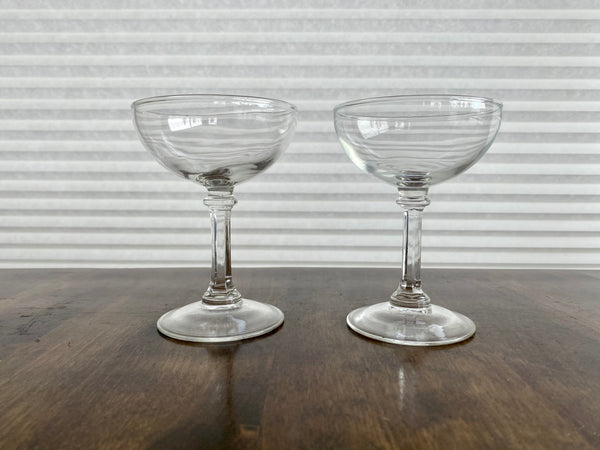 Set of 2 Vintage Coupe Glasses