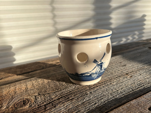 Vintage Delft Blue Holland Hand-Painted Planter