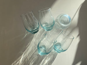 Set of 5 Vintage Libbey Aqua Tempo Glasses