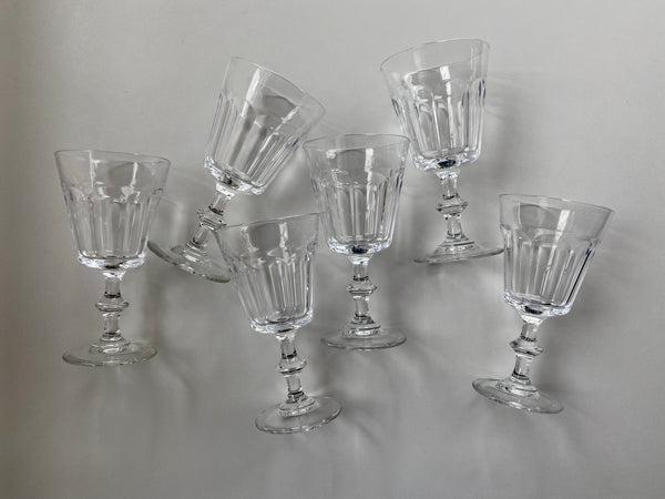 Set of 6 Vintage Arc France Wine Glasses