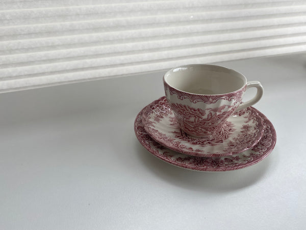 Individual Churchill The Brook Pink Teacup and Saucer (2-Piece)