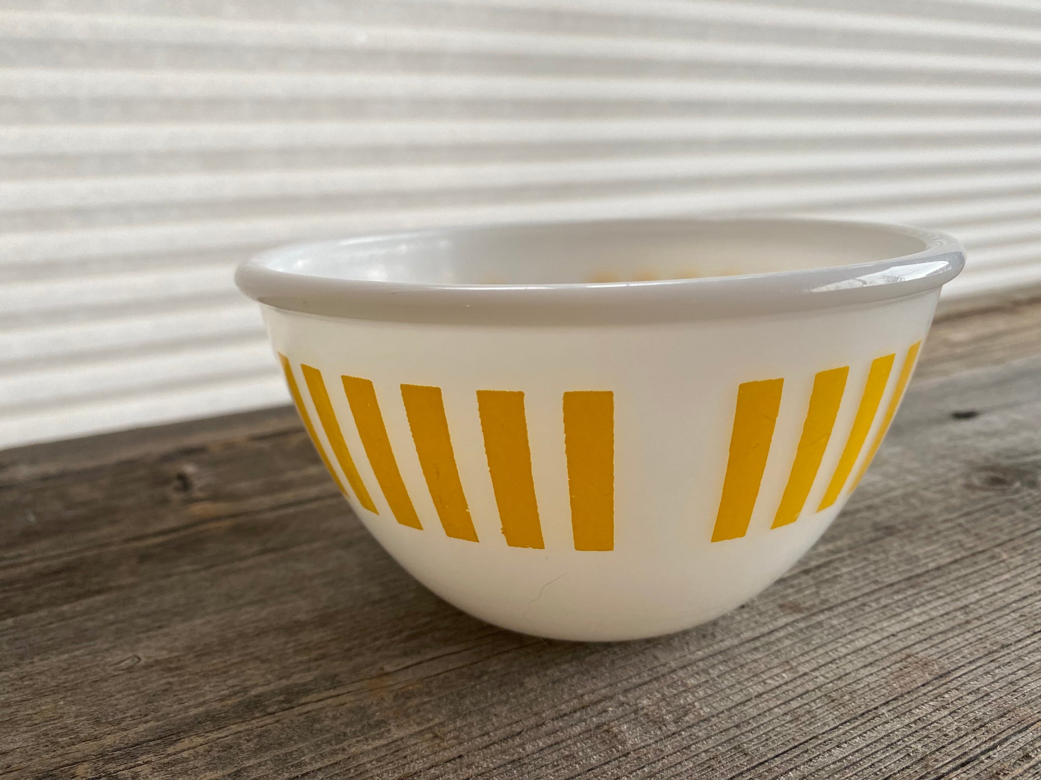 Vintage Hazel Atlas Yellow Stripe Bowl