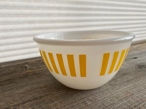 Vintage Hazel Atlas Yellow Stripe Bowl