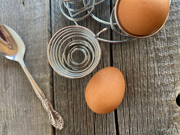 Vintage Wire Egg Rack and Holders