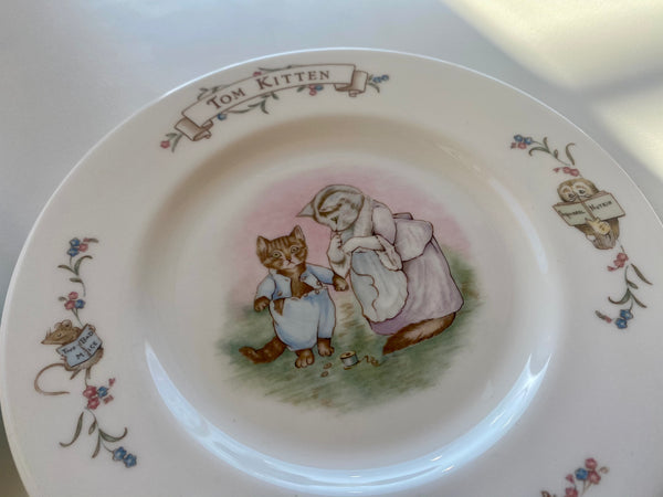 Set of 2 Vintage Royal Albert Tom Kitten Plates