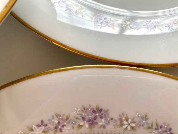 Individual Vintage Noritake Lilac Time Dinner Plate