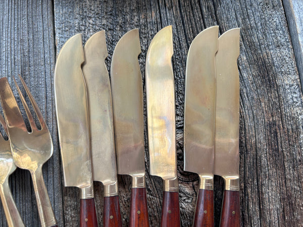 Individual Vintage Halls Bronze Dessert Fork or Knife