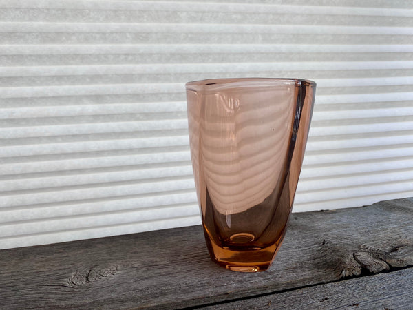 Vintage Small Pink Glass Vase