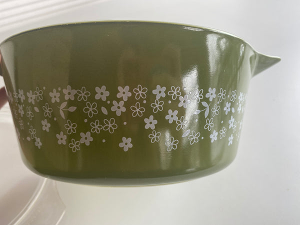 Vintage Pyrex Spring Blossom Casserole Dish and Lid