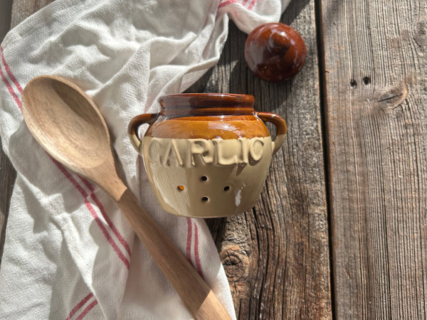 Vintage Two-Toned Garlic Keeper