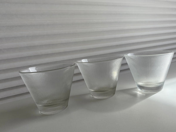 Set of 3 Vintage Federal Glass Norse Cups