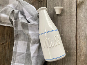 Vintage Milk Bottle with Lid