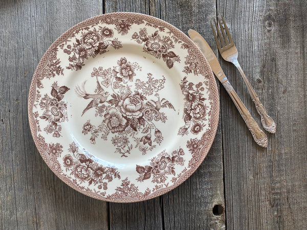 Vintage Royal Stafford Asiatic Pheasant Brown Dinner Plate