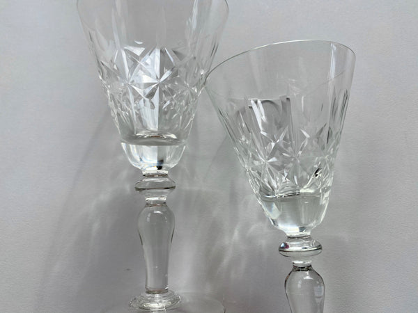 Set of 2 Vintage Wine Glasses