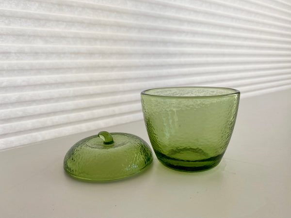 Vintage Hazel Atlas Green Glass Apple Jam Jar