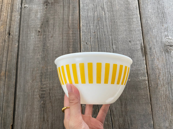 Vintage Hazel Atlas Yellow Stripe Bowl