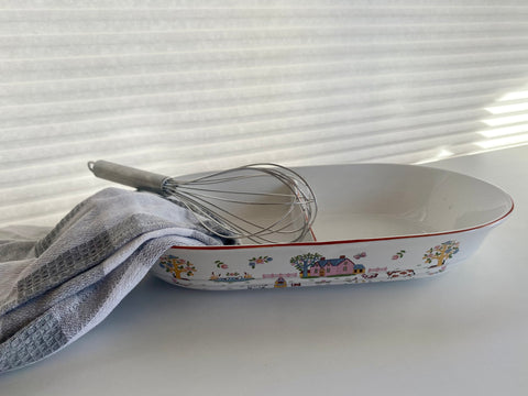 Vintage Country House Japan Divided Large Baking Dish