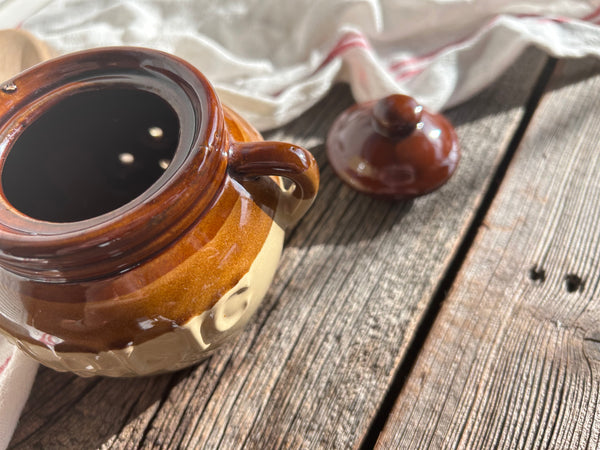 Vintage Two-Toned Garlic Keeper