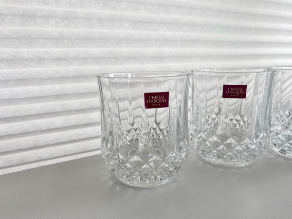 Set of 4 Vintage Cristal D'Arques Longchamp Whisky Crystal Glasses