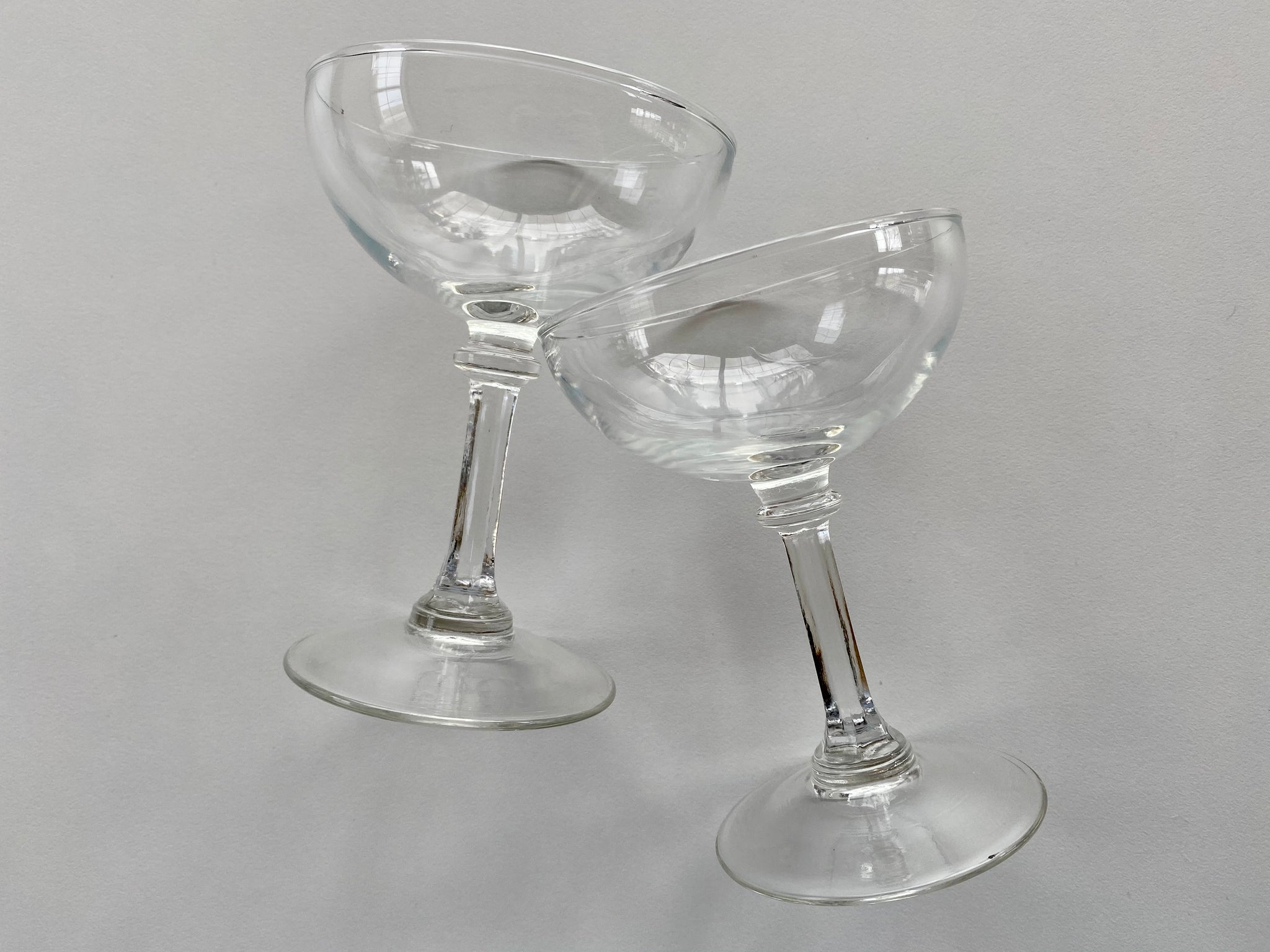 Set of 2 Vintage Coupe Glasses