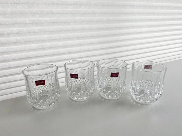 Set of 4 Vintage Cristal D'Arques Longchamp Whisky Crystal Glasses